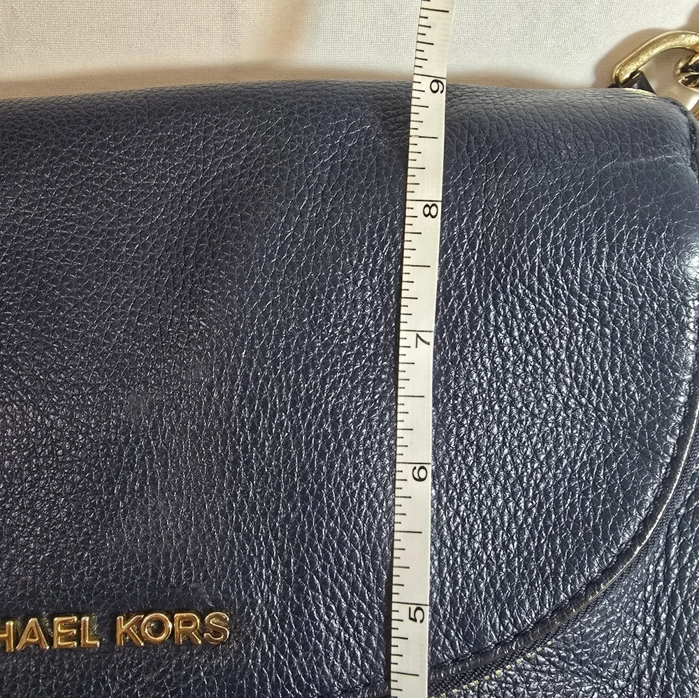 Michael Kors Navy Leather Crossbody Bag